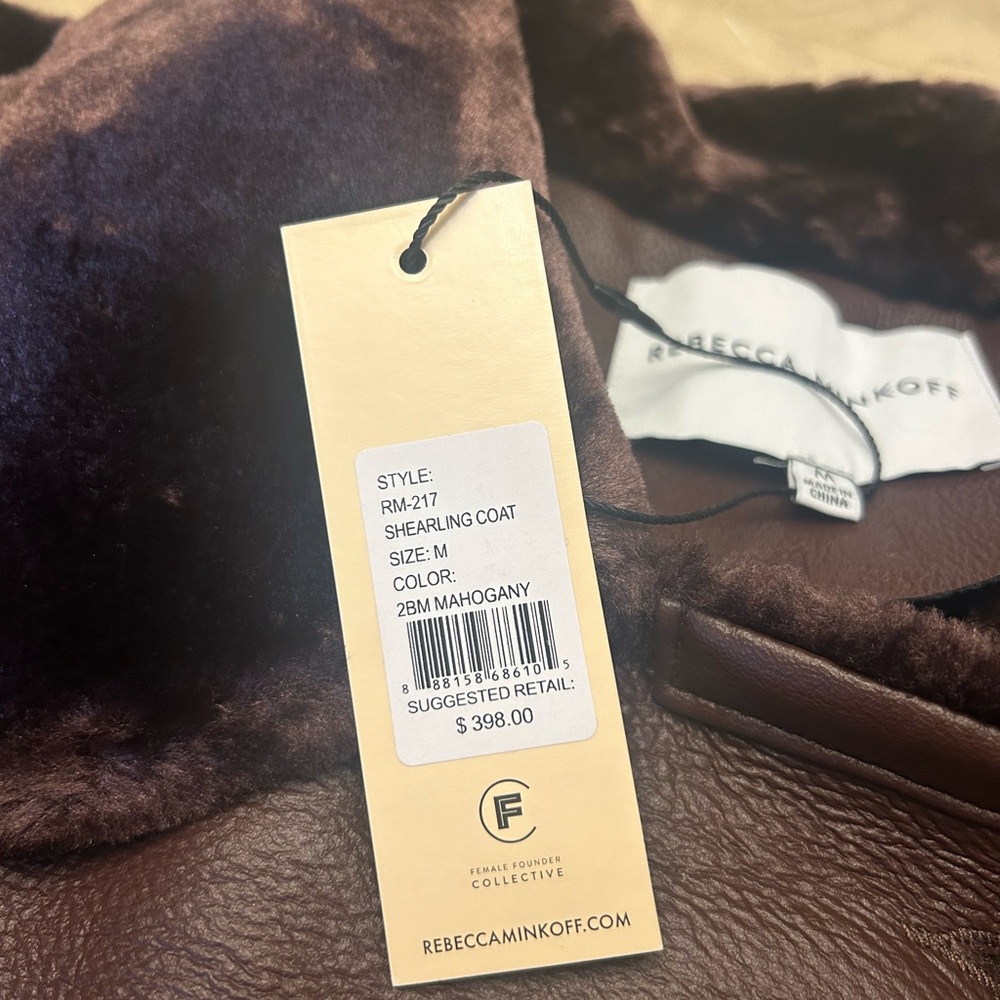 Rebecca Minkoff Women’s Shearling Lined Leather Coat - Picture 12 of 15